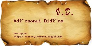Vázsonyi Diána névjegykártya